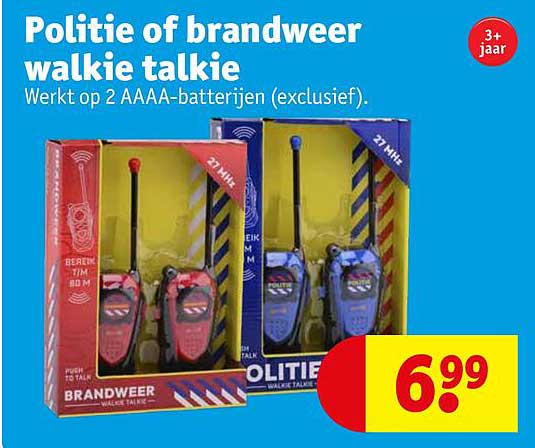 Politie of brandweer walkie talkie