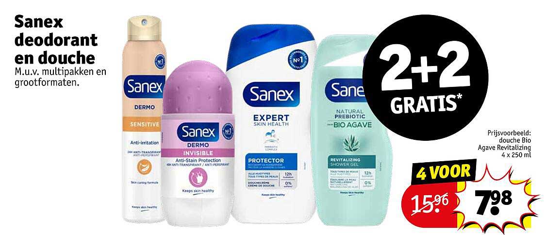 Sanex deodorant en douche