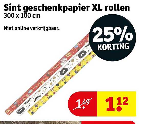 Sint geschenkpapier XL rollen