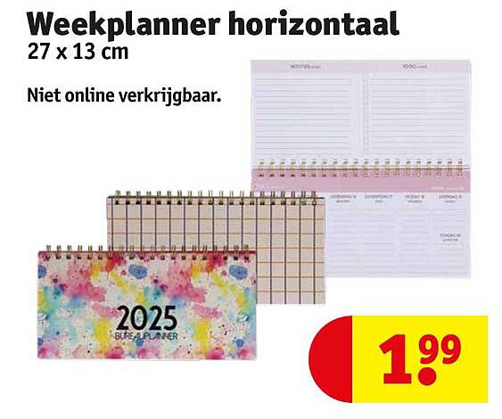 Weekplanner horizontaal