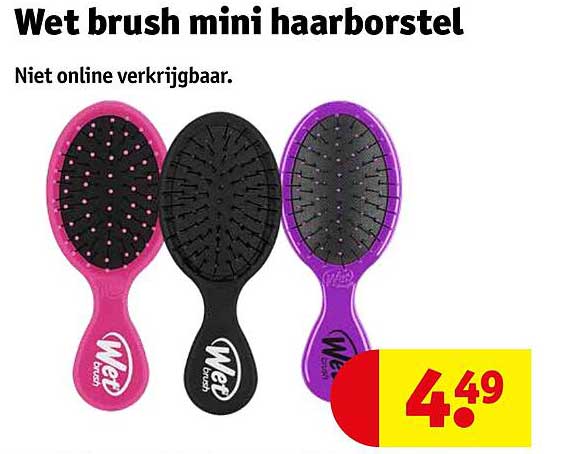 Wet brush mini haarborstel