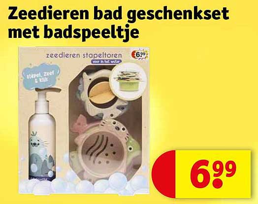 Zeediëren bad geschenkset met badspeeltje