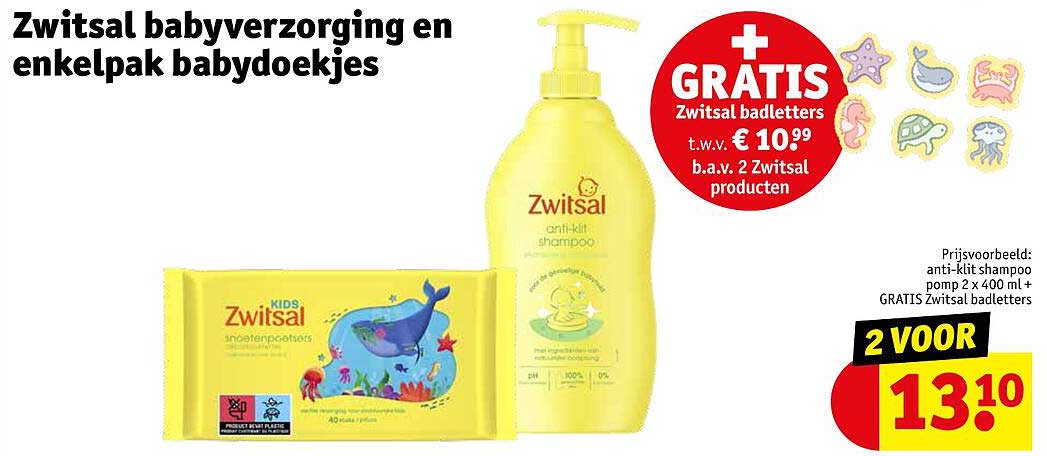 Zwitsal babyverzorging en enkelpak babydoekjes