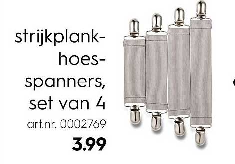 strijkplank-hoes-spanners, set van 4