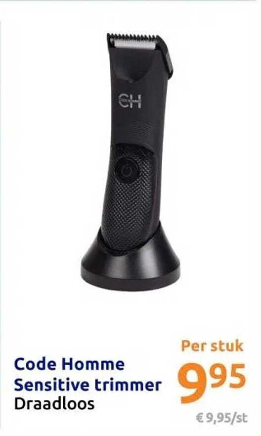 Code Homme Sensitive Trimmer Draadloos aanbieding bij Action