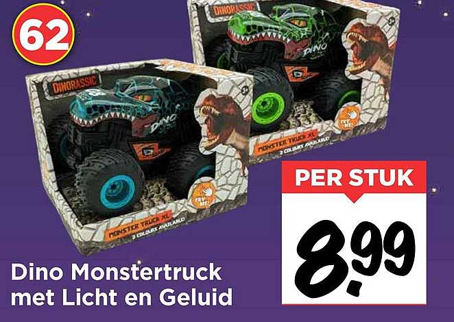 Dino Monstertruck met Licht en Geluid