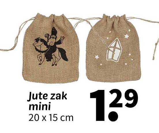 Jute zak mini