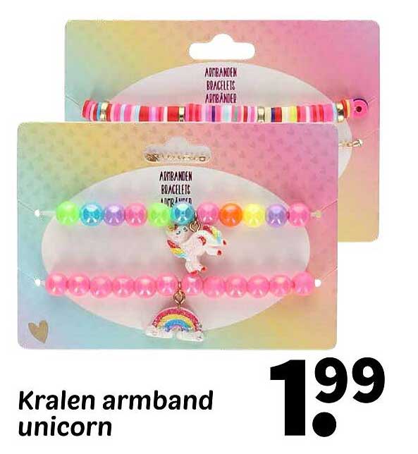 Kralen armband unicorn