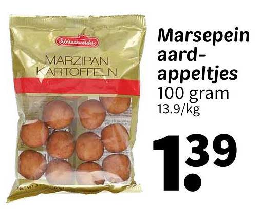 Marsepein aardappelletjes