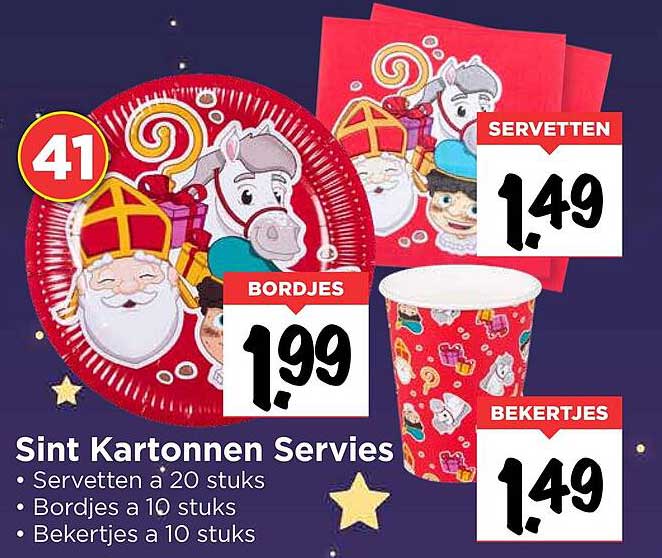 Sint Kartonnen Servies