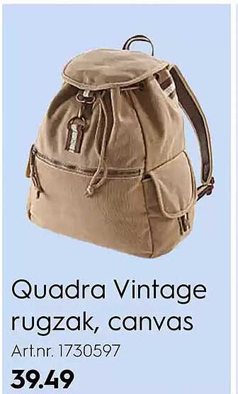 Quadra Vintage rugzak, canvas