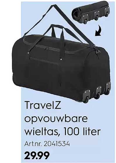 TravelZ opvouwbare wieltas