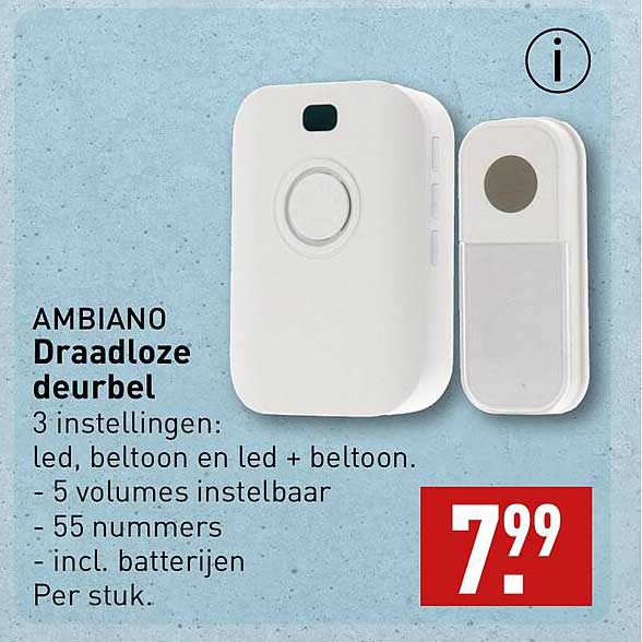 AMBIANO Draadloze deurbel