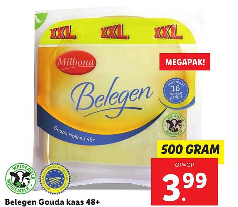 Belegen Gouda kaas 48+