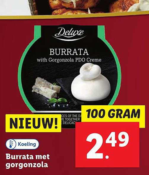 Burrata met gorgonzola