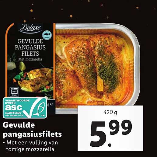 Gevolle pangasiusfilets