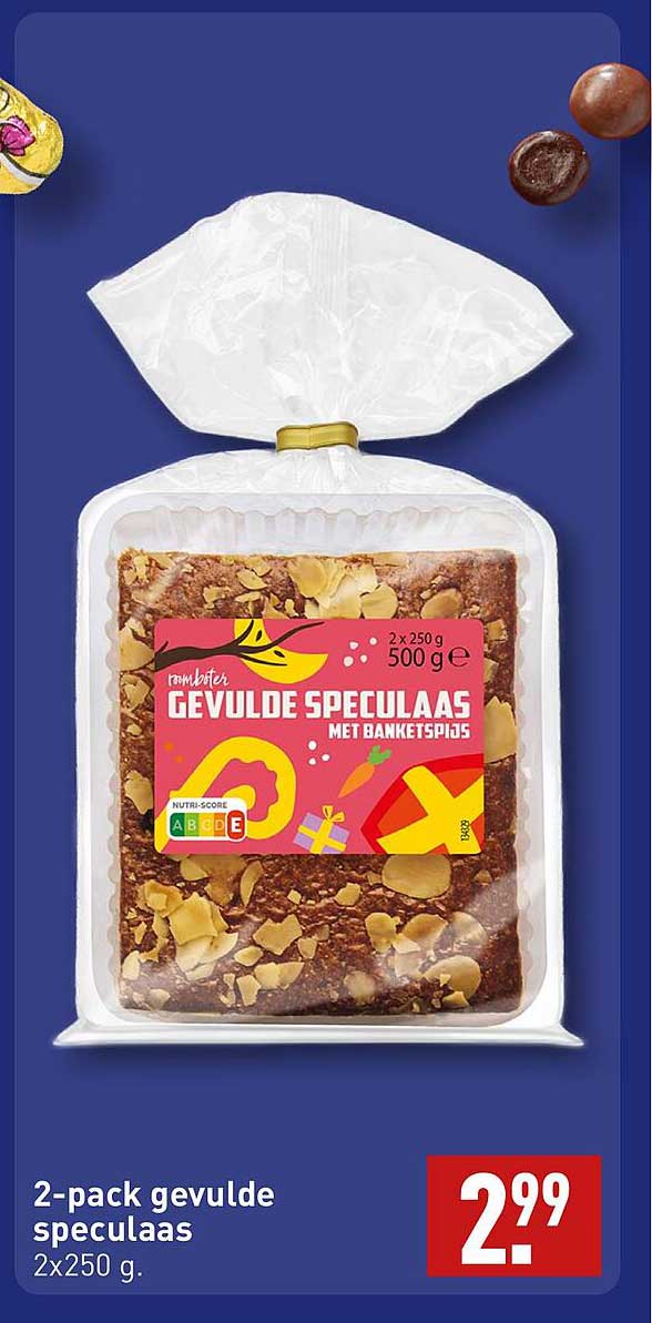 gevulde speculaas met banketspijs