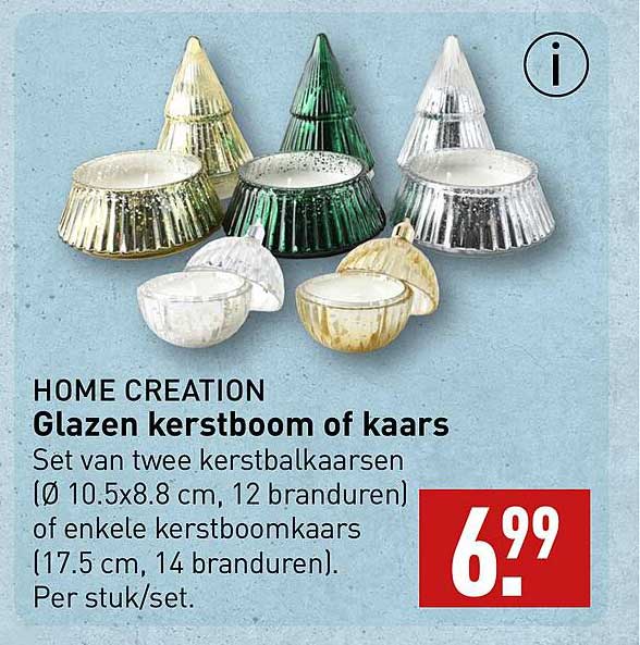 Glazen kerstboom of kaars