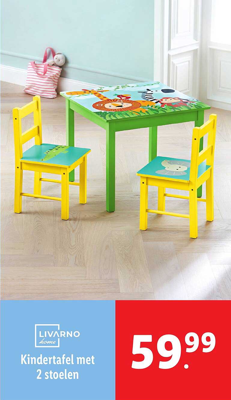 Kinder tafel met 2 stoelen