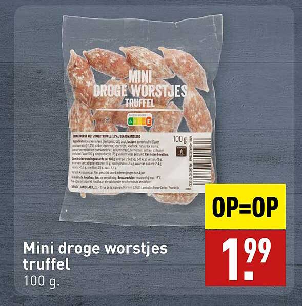 Mini droge worstjes truffel