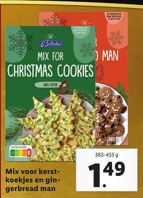 Mix voor kerstkoekjes en gingerbread man