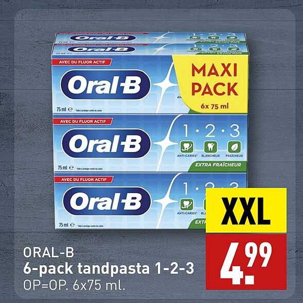 ORAL-B 6-pack tandpasta 1-2-3