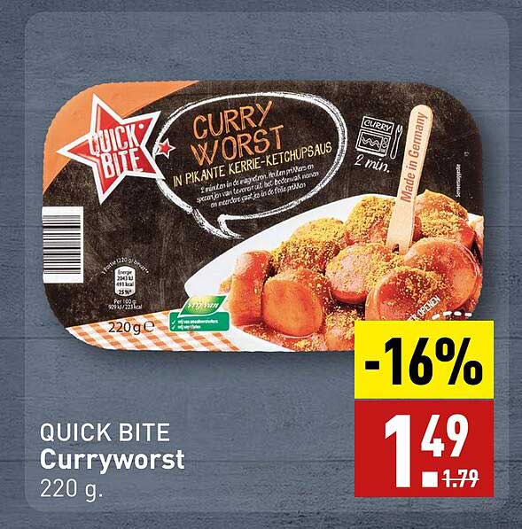 QUICK BITE Curryworst