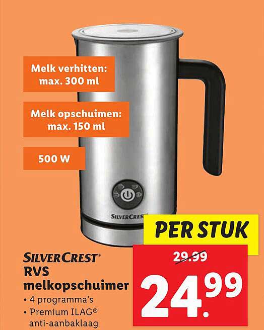 SILVERCREST® RVS melkopschuimer