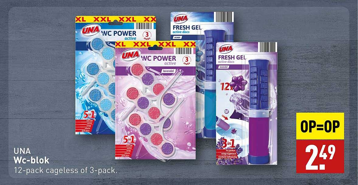 UNA WC POWER active  
UNA FRESH GEL active discs