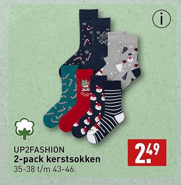 UP2FASHION 2-pack kerstsokken