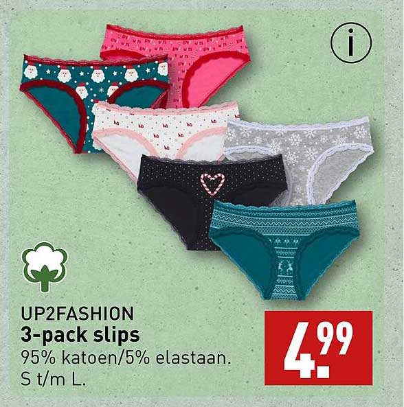 UP2FASHION 3-pack slips