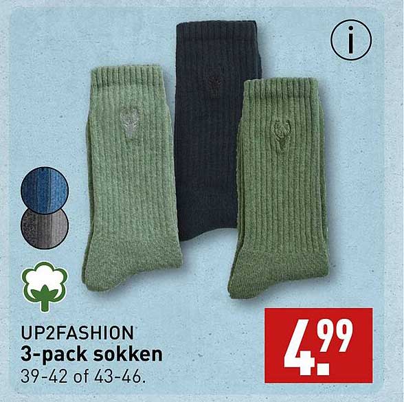 UP2FASHION 3-pack sokken