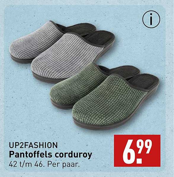 UP2FASHION Pantoffels corduroy