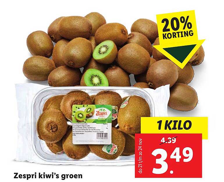 Zespri kiwi’s groen