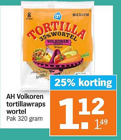 AH Volkoren tortillawraps wortel