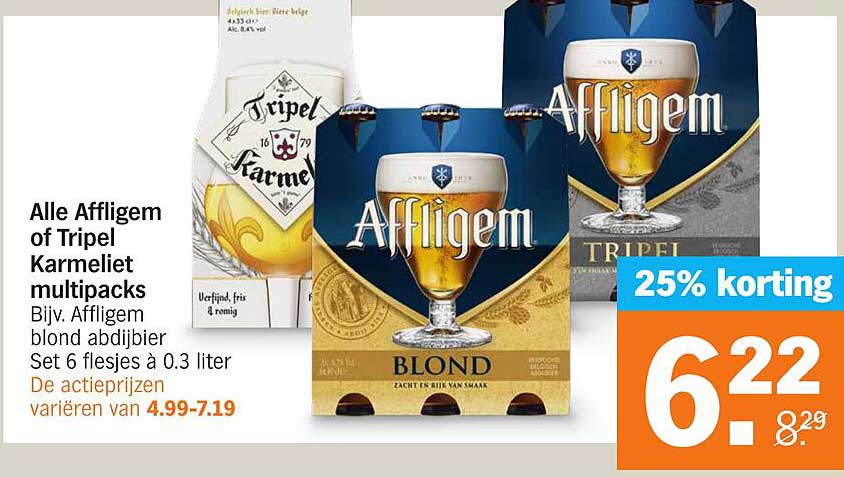 Alle Affligem of Tripel Karmeliet multipacks