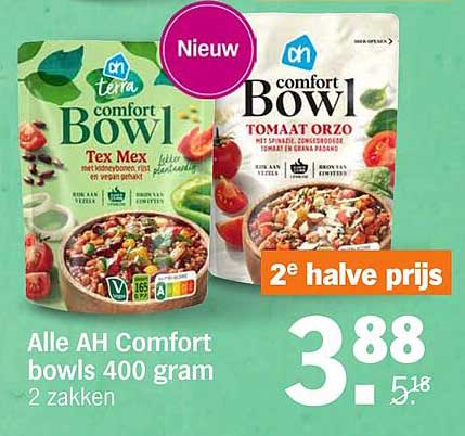 Alle AH Comfort bowls 400 gram