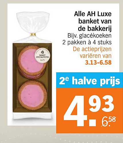 Alle AH Luxe banket van de bakkerij