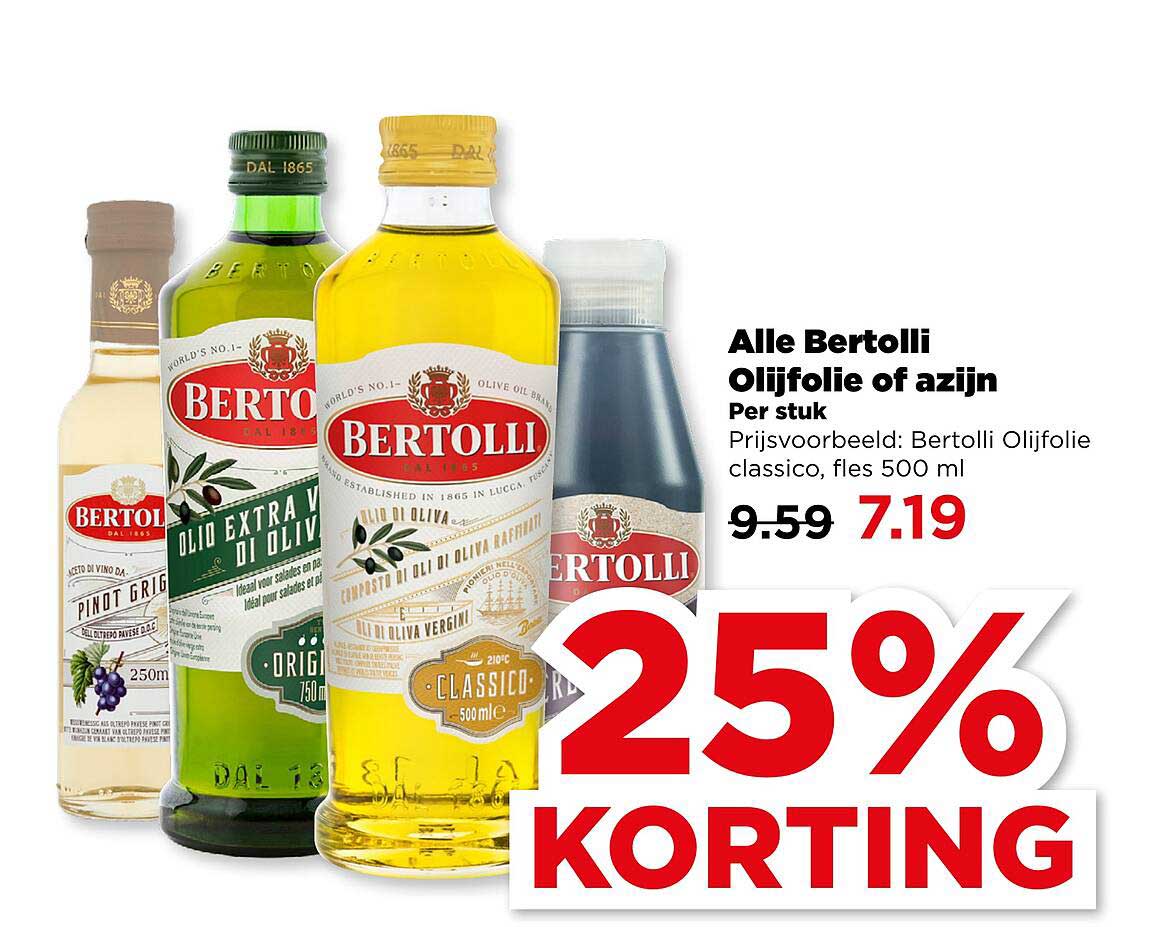 Alle Bertolli Olijfolie of azijn