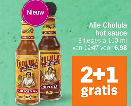 Alle Cholula hot sauce