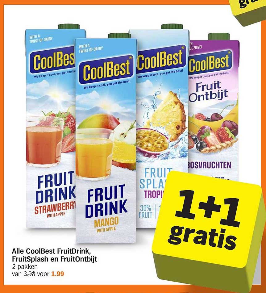 Alle CoolBest FruitDrink, FruitSplash en FruitOntbijt