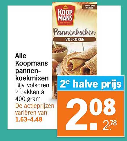 Alle Koopmans pannenkoekmixen