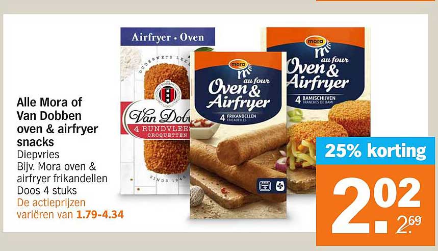 Alle Mora of Van Dobben oven & airfryer snacks