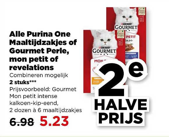 Alle Purina One Maaltijdzakjes of Gourmet Perle, mon petit of revelations