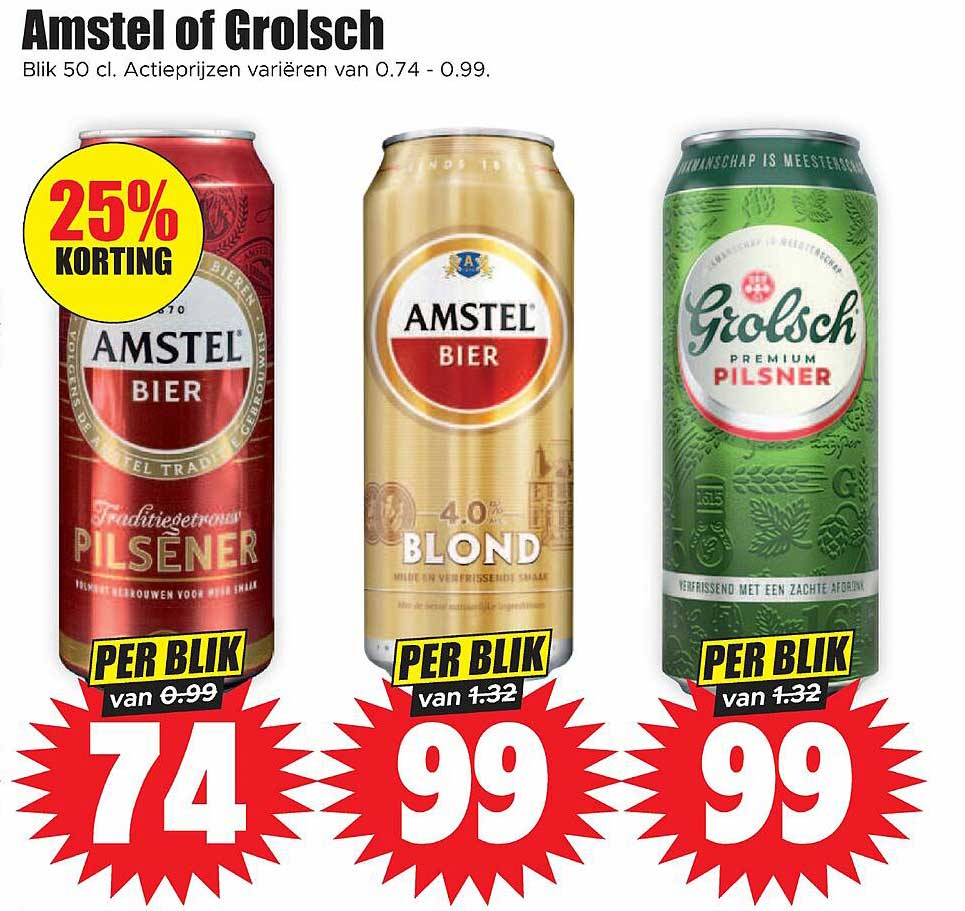 Amstel of Grolsch