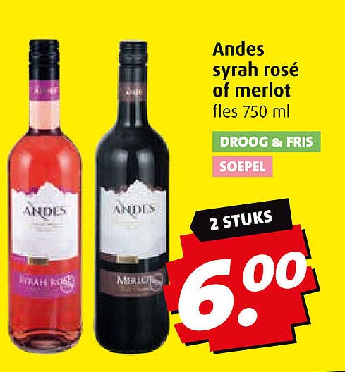 Andes syrah rosé of merlot