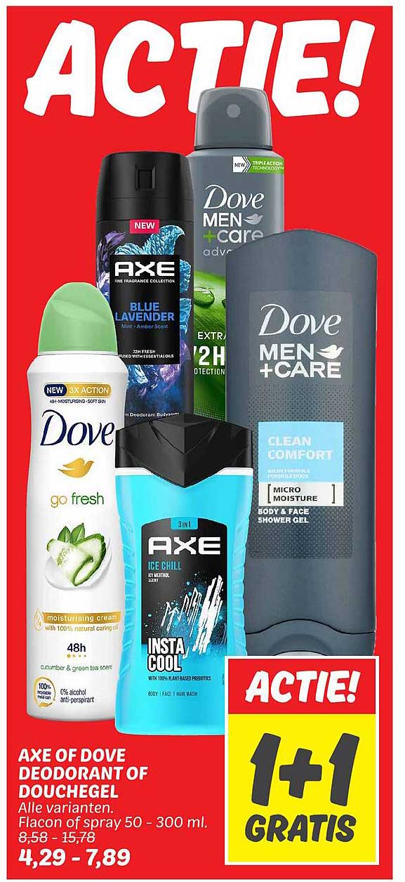 AXE OF DOVE DEODORANT OF DOUCHEGEL