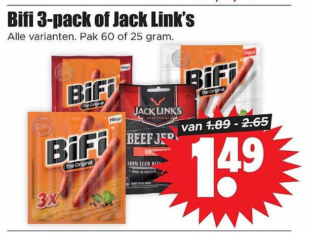 Bifi 3-pack of Jack Link's