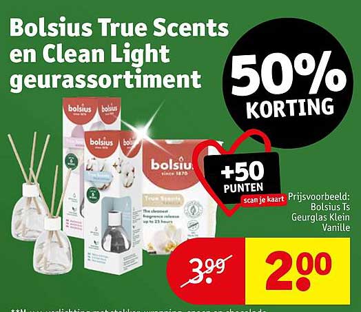 Bolsius True Scents en Clean Light geurassortiment