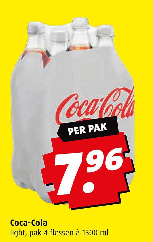 Coca-Cola light, pak 4 flessen à 1500 ml